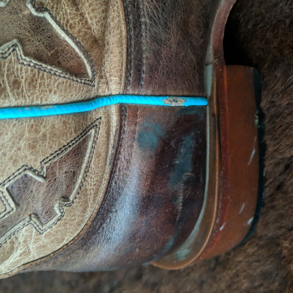 JOHNNY RINGO JR922-38 distressed brown/tan  Arrow cowgirl boots square toe sz 5B - Picture 16 of 16